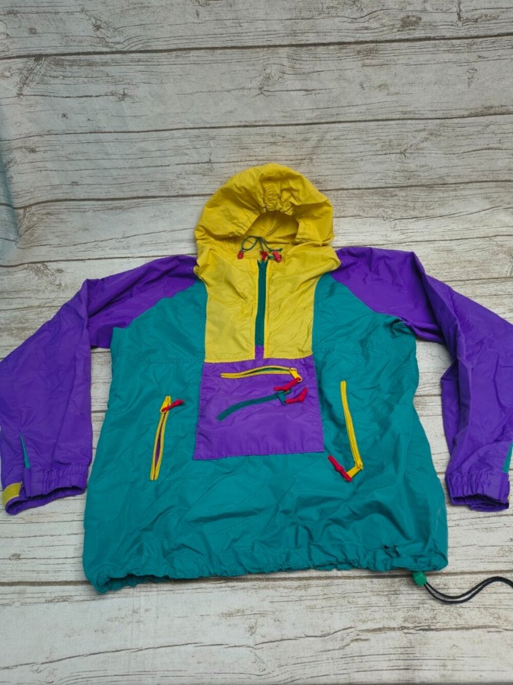 Sierra Designs Vintage Colorblock Windbreaker Jacket Size M